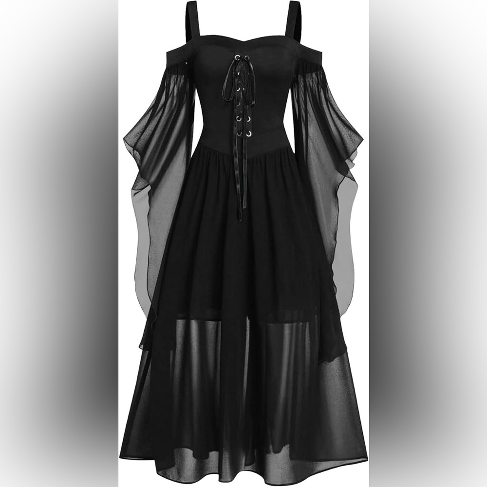 Punk strapped off shoulder cocktail/prom dress